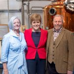 Dale and Vicky McQueen with First Minister Nicola Sturgeon at McQueen Gin Distillery 2-2