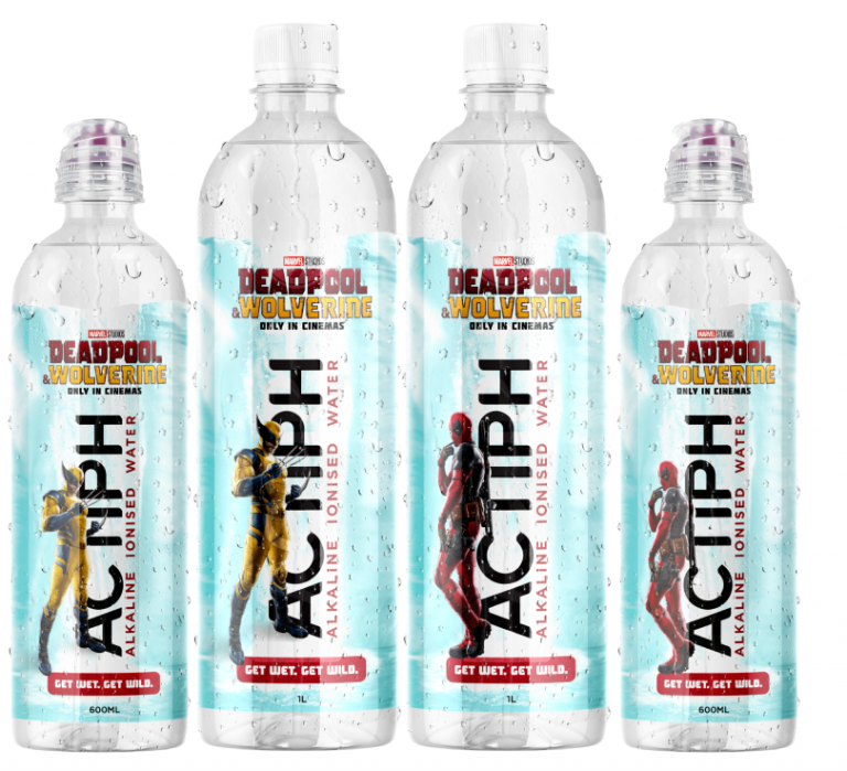 Actiph Water links up with Marvel Studios’ Deadpool & Wolverine for wet and wild on pack designs